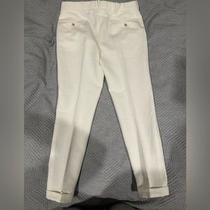 Luxire Cream Cotton Linen Pant